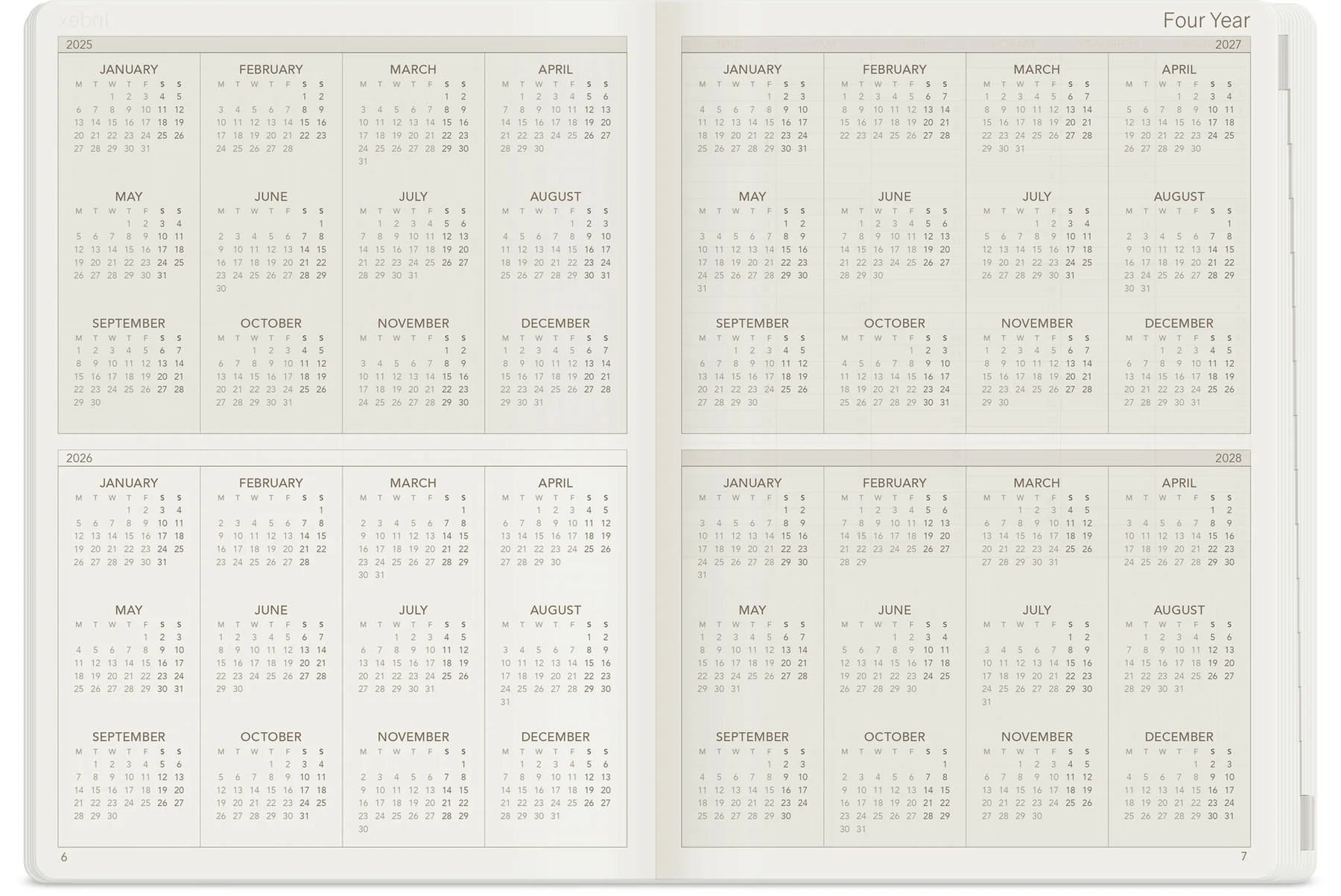 2026 B6 Weekly Planner | Core | Stacked Weekends - Aplenglow