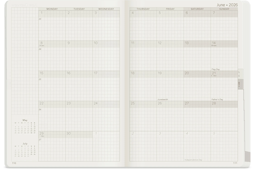 2026 B6 Weekly Planner | Core | Stacked Weekends - Aplenglow