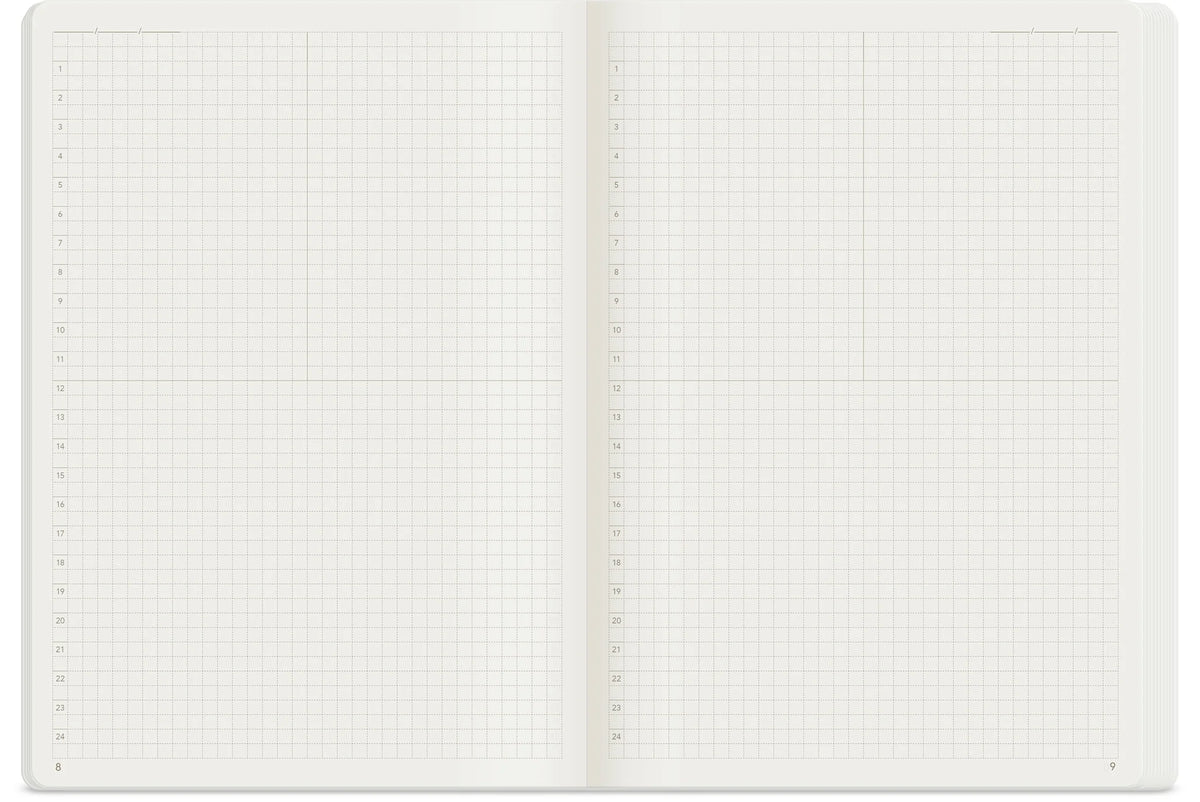 Wonderland222 Notebook A5 Grid 368 Page - Fiddlehead