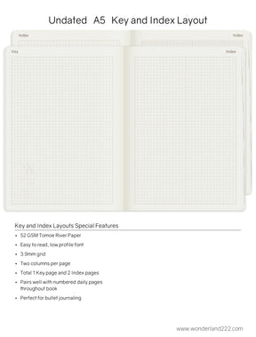 Wonderland222 Undated Weekly Planner A5 Core Stacked Weekends