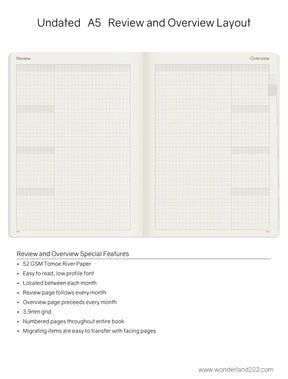 Wonderland222 Undated Weekly Planner A5 Core Stacked Weekends
