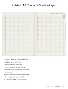 Wonderland222 Undated Weekly Planner A5 Core Stacked Weekends