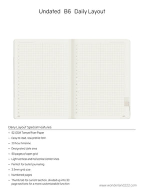Wonderland222 Undated Weekly Planner B6 - Core - Stacked Weekends