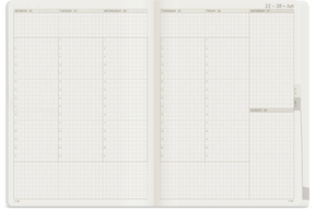 2026 A5 Weekly Planner | Core | Stacked Weekends - Midnight Sky