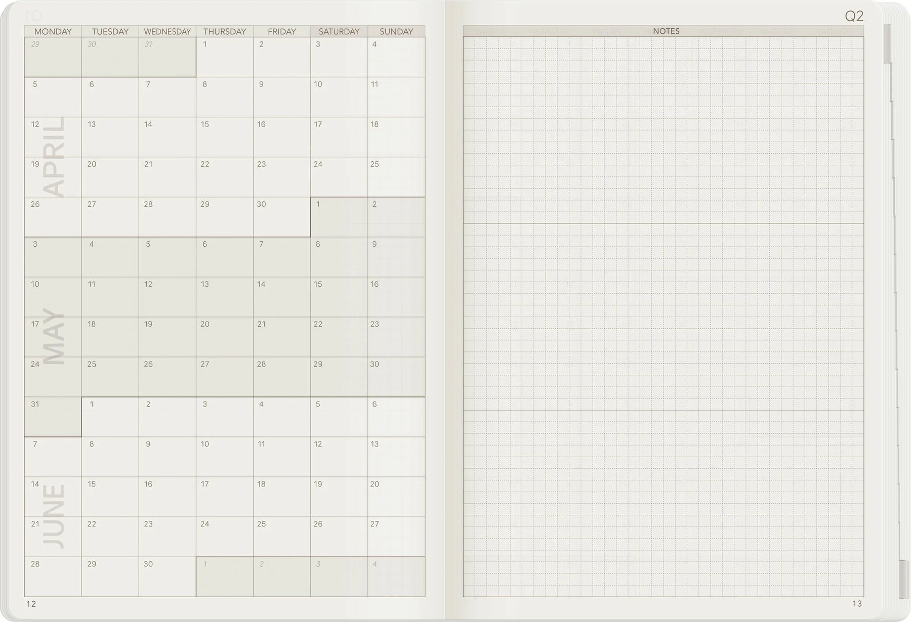Wonderland22 2027 A5 Weekly Planner - Core - Stacked Weekends