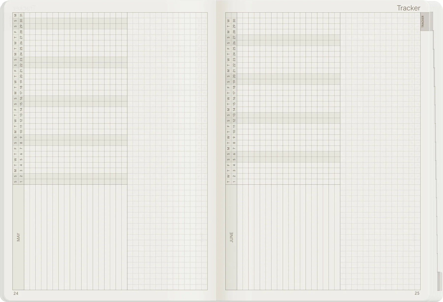 Wonderland22 2027 A5 Weekly Planner - Core - Stacked Weekends