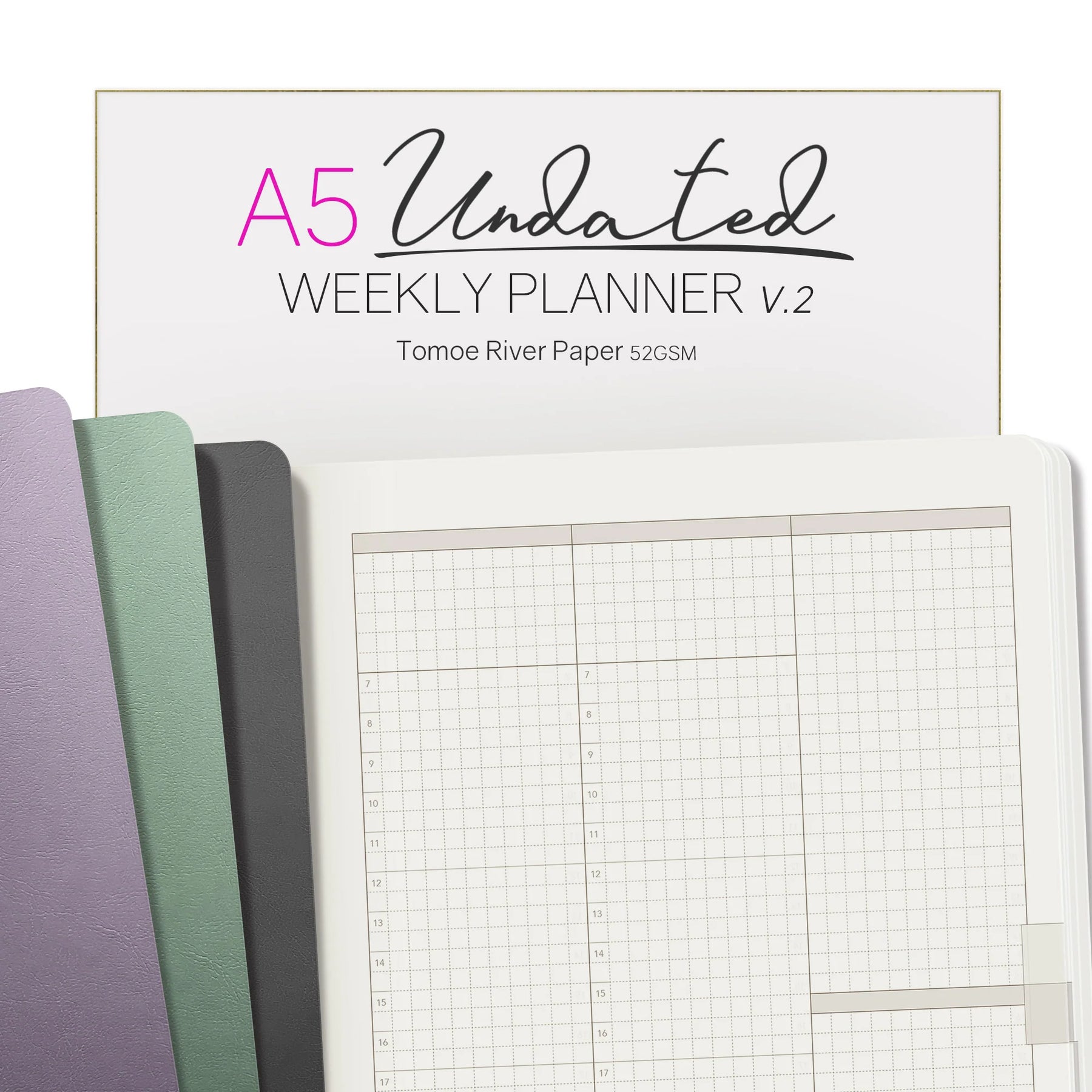 Wonderland222 Undated Weekly Planner A5 - Core - Stacked Weekends v.2