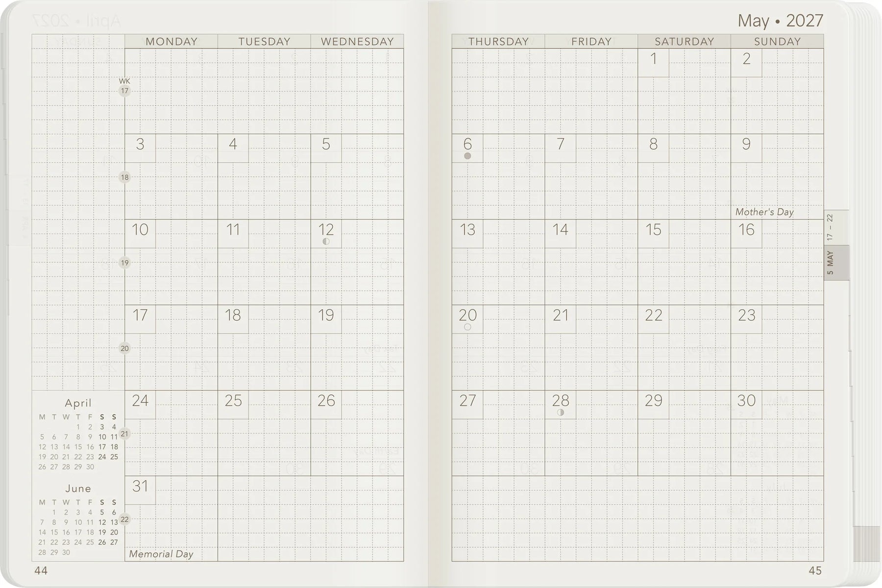 Wonderland22 2027 A6 Monthly Planner