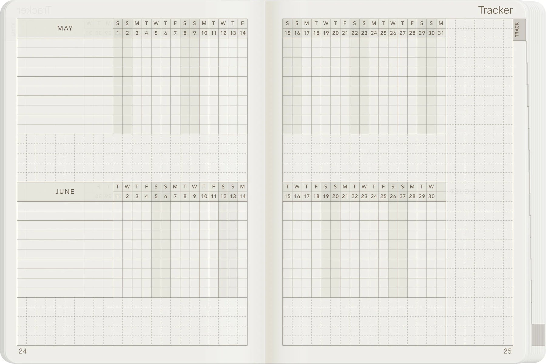 Wonderland22 2027 A6 Weekly Planner - Core - Stacked Weekends