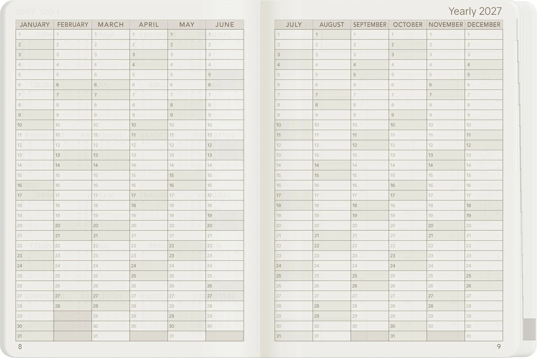 Wonderland22 2027 A6 Monthly Planner