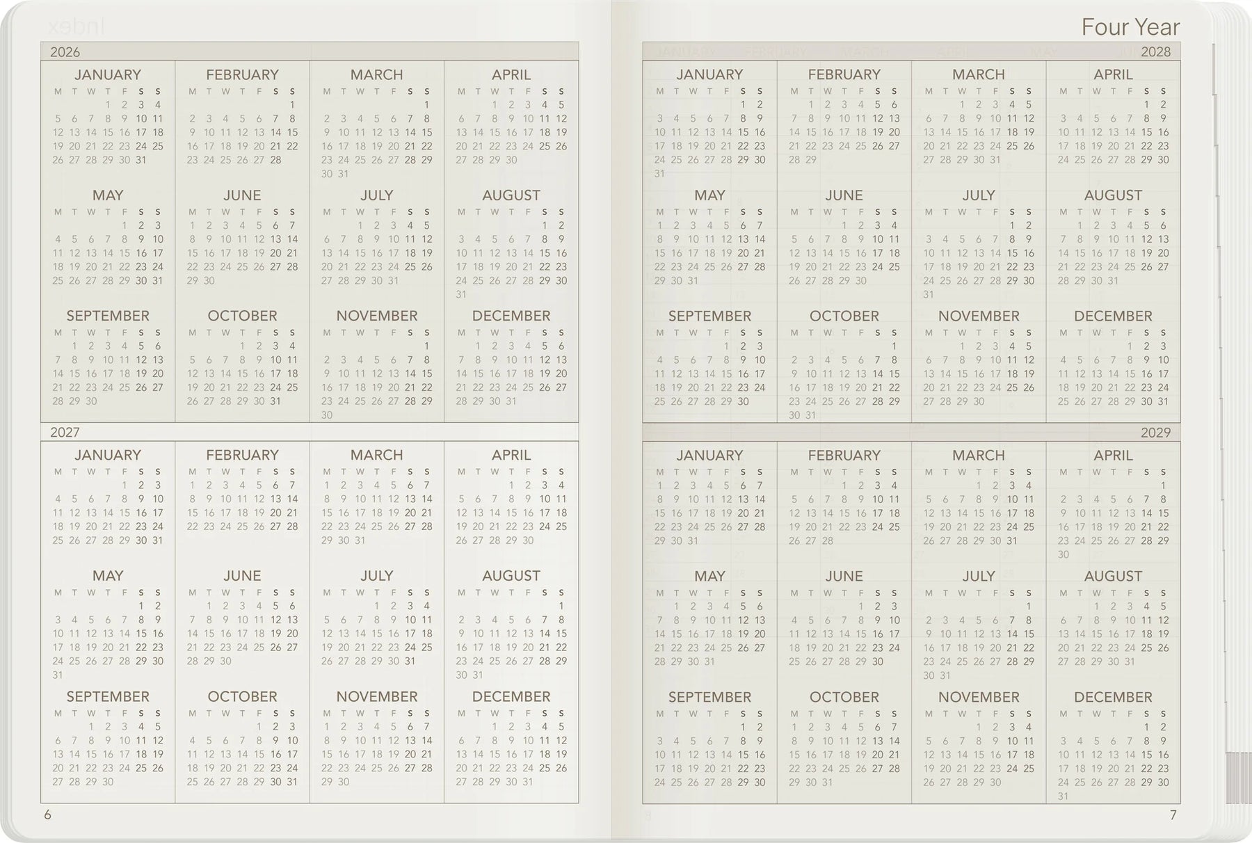 Wonderland22 2027 A5 Weekly Planner - All-in-One - Stacked Weekends