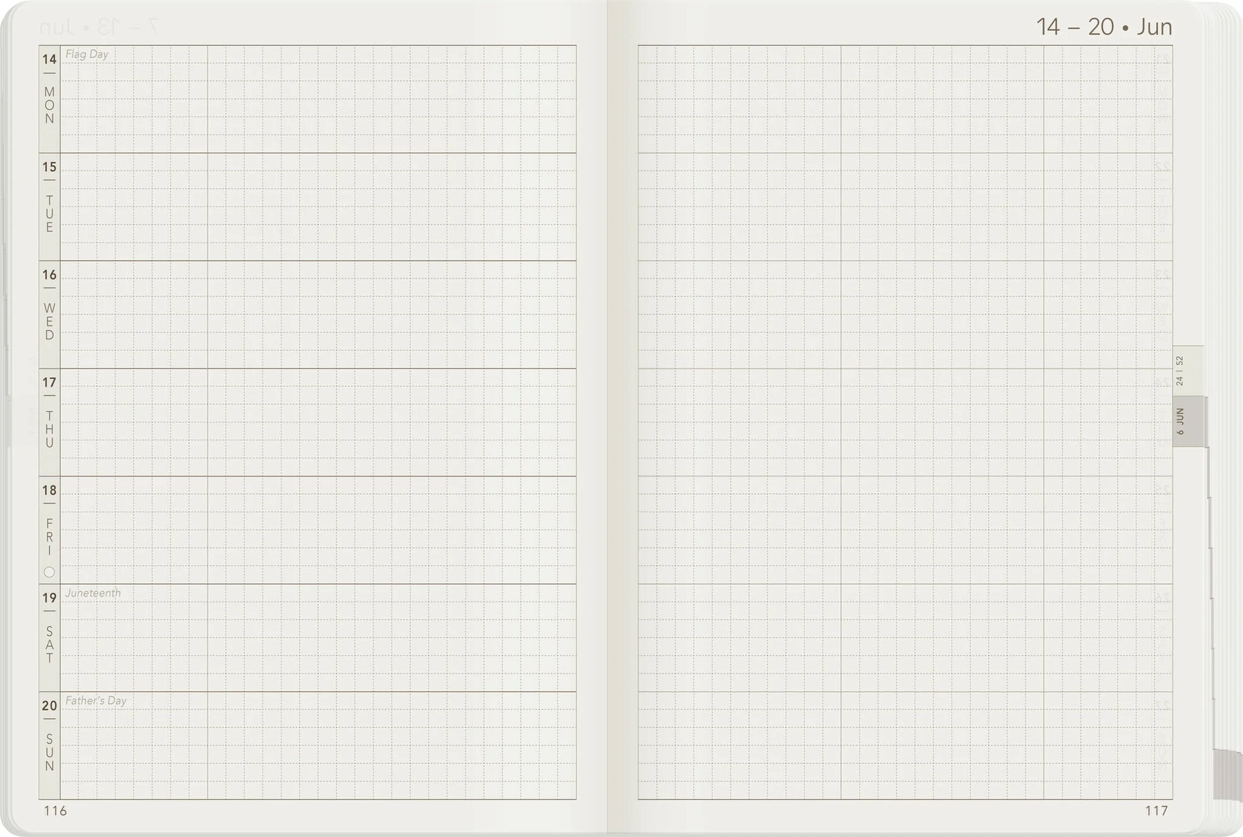 Wonderland22 2027 B6 Weekly Planner - Core - Horizontal