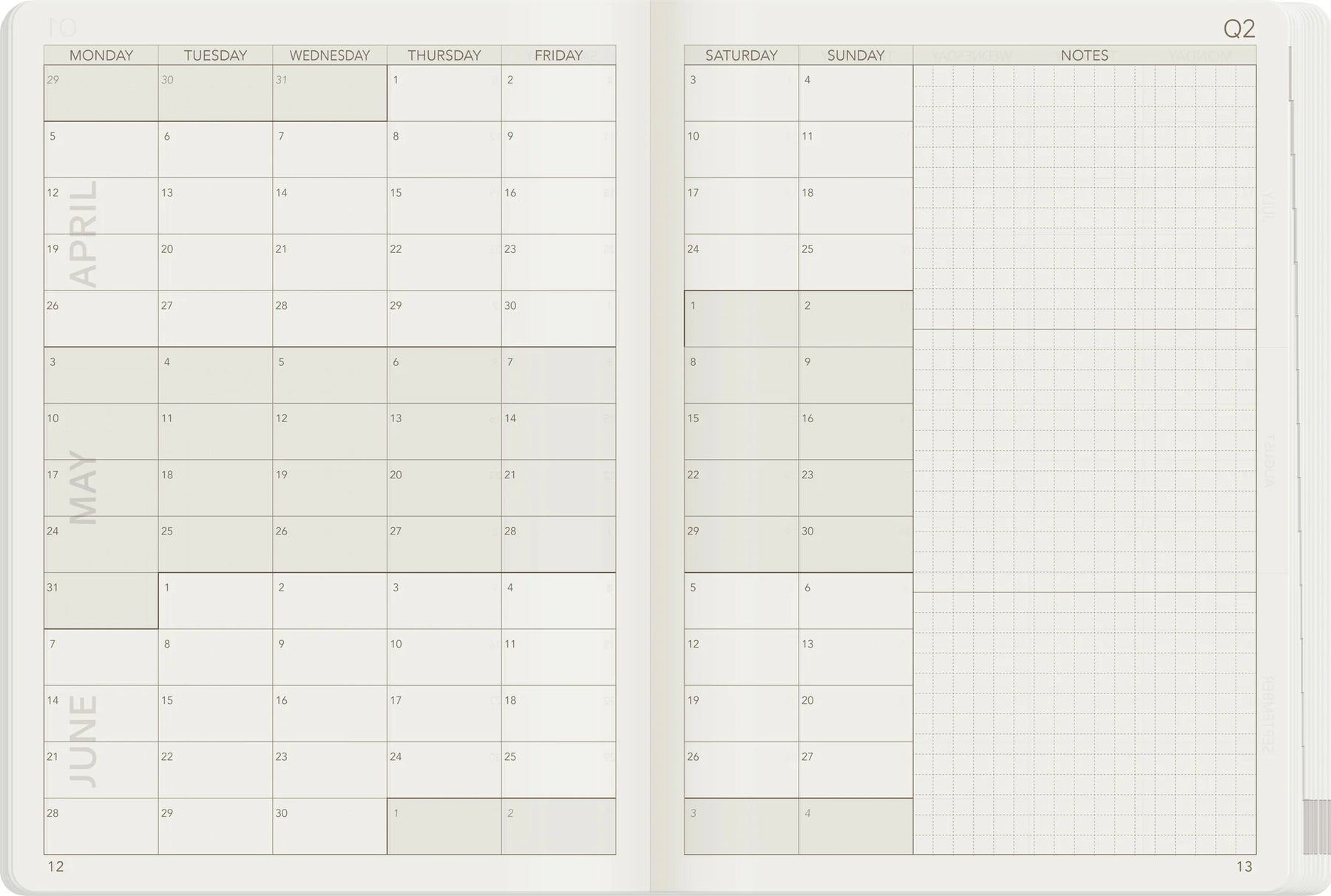 Wonderland22 2027 B6 Weekly Planner - Core - Horizontal