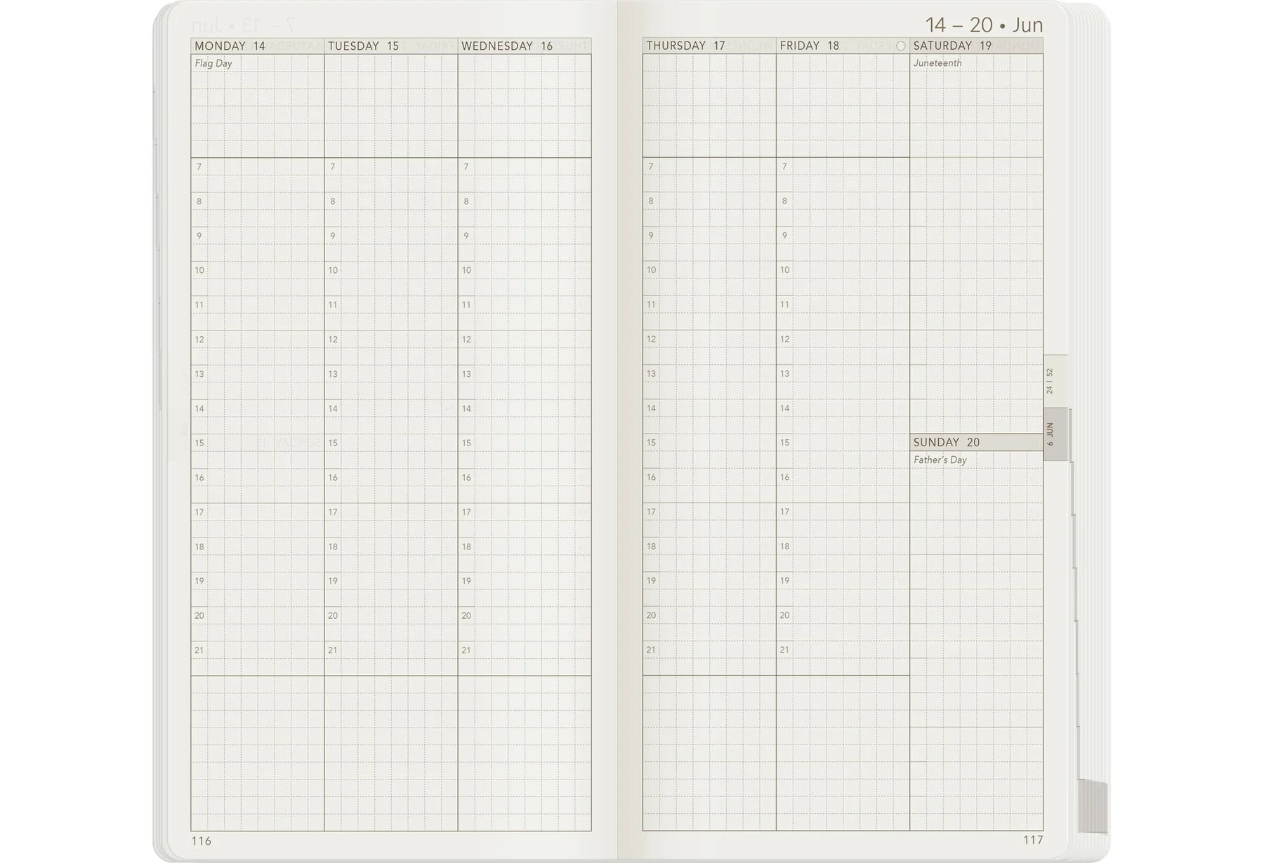 Wonderland22 2027 W1 Weekly Planner - Core - Stacked Weekends