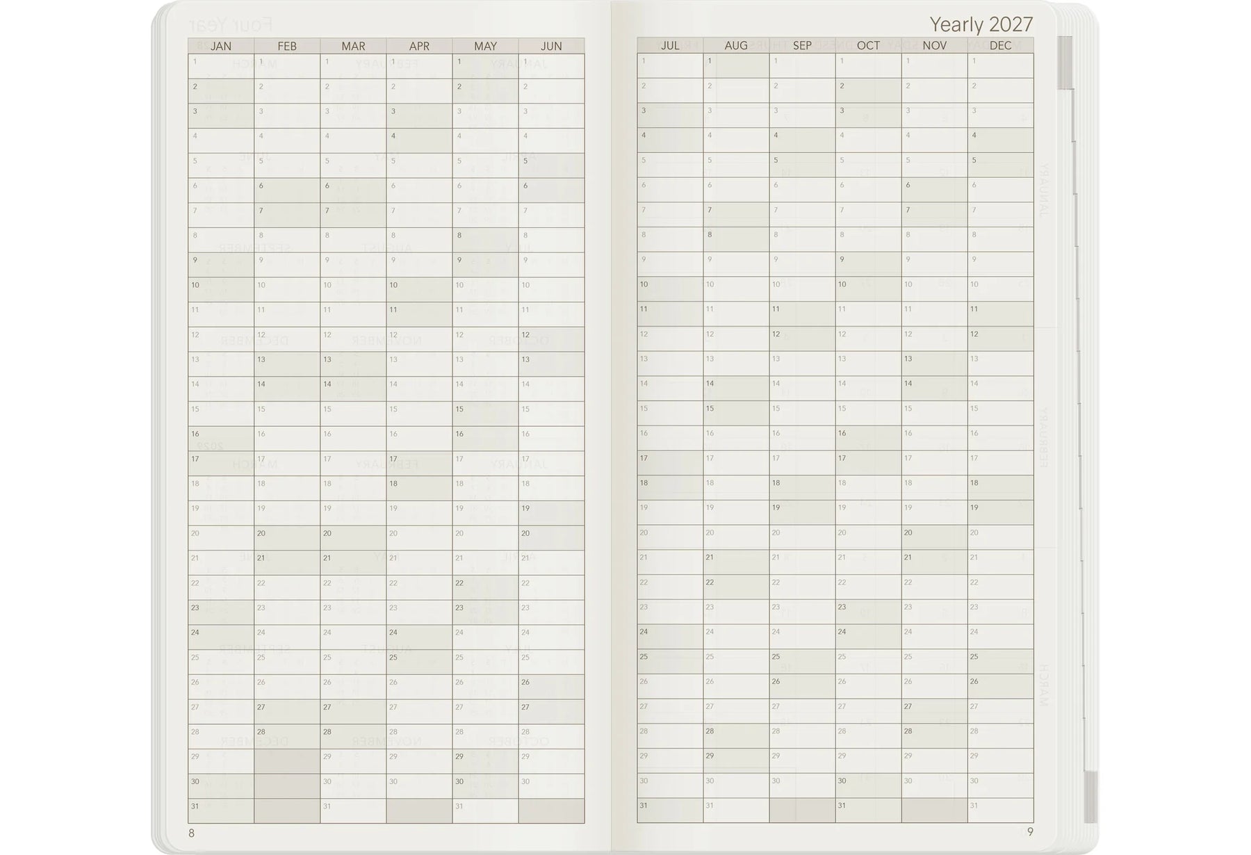Wonderland22 2027 W1 Weekly Planner - Core - Horizontal