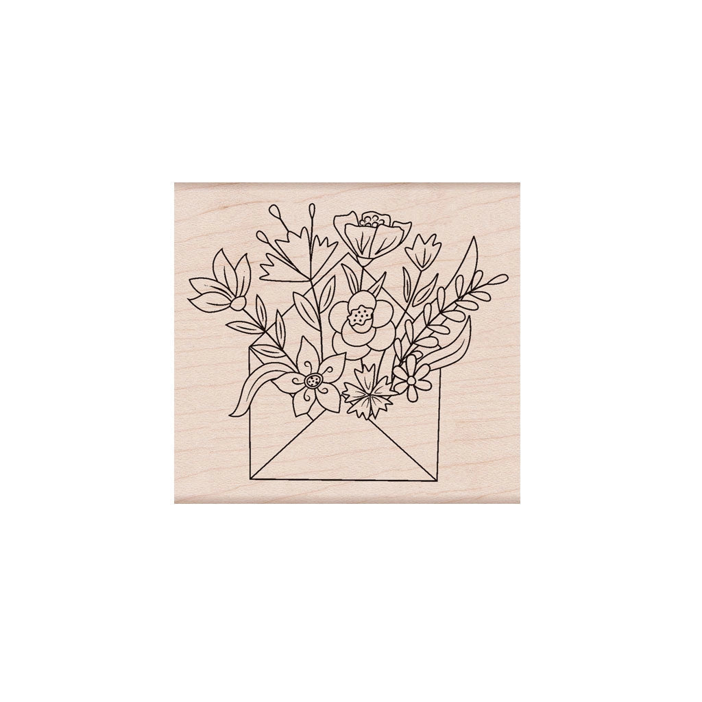 Hero Arts Wooden Stamp - Floral Envelope