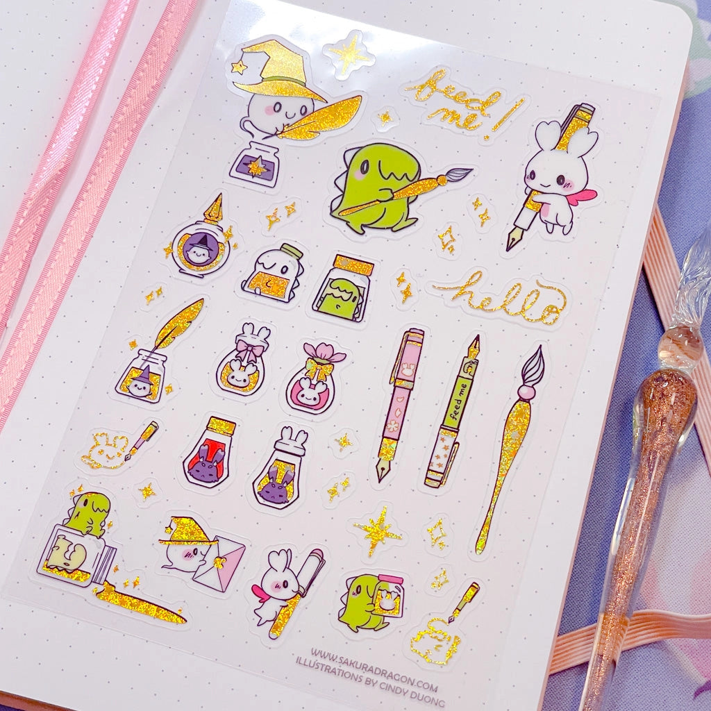 Sakuradragon - Pen Pals Clear Sticker Sheet