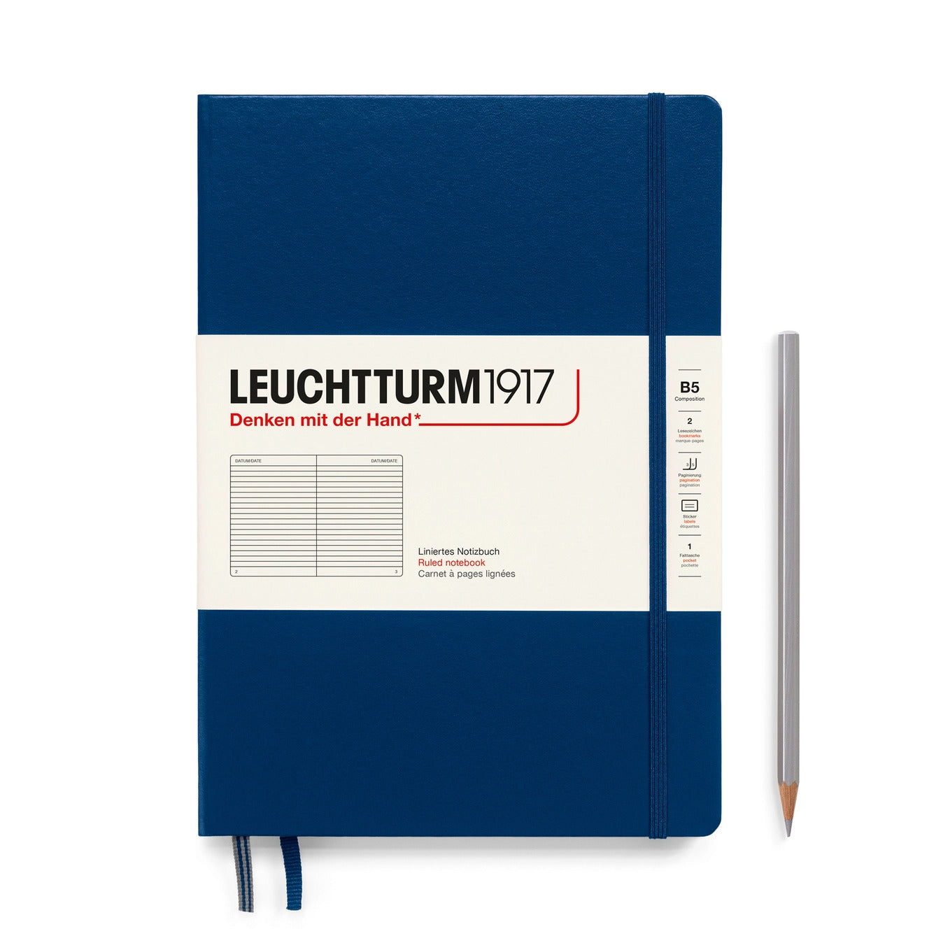 Leuchtturm1917 B5 Composition Hardcover Notebook - Navy