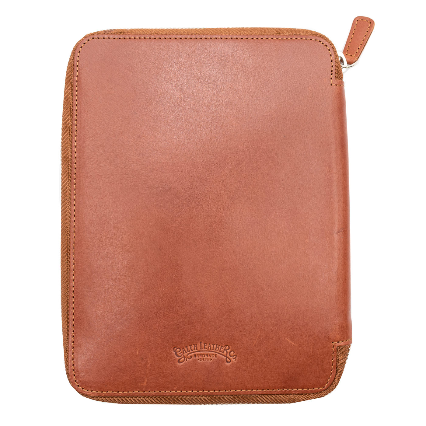 Galen Leather Co. Zippered A5 Notebook Folio- Brown