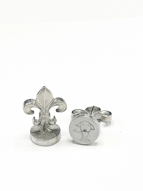 Global Solutions Metal Wax Seal 3/4" with Fleur-de-lis handle - Dog2