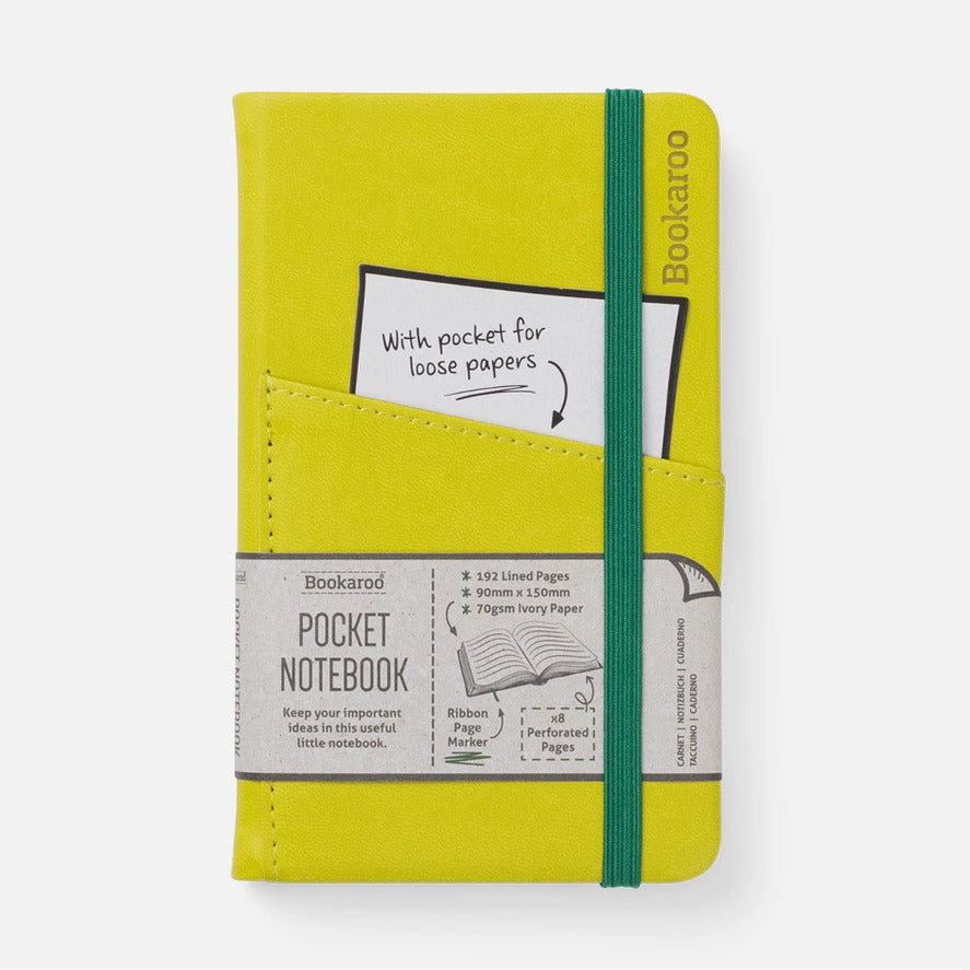 If Bookaroo  A6 Pocket Notebook - Chartreuse