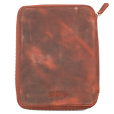 Galen Leather Co. Zippered A5 Notebook Folio- Crazy Horse Terra Cotta