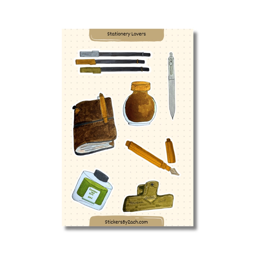 StickersByZach - Sticker Sheet - Stationery Lovers