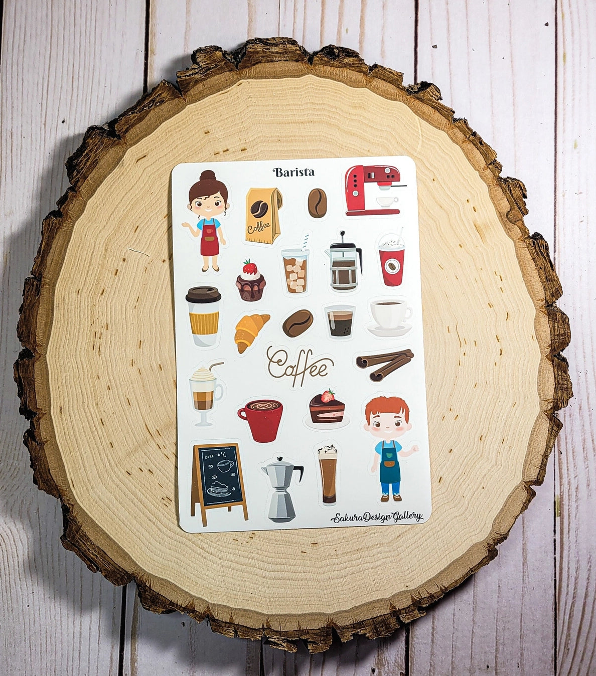 Sakura Design Gallery - Vinyl Stickers - Barista