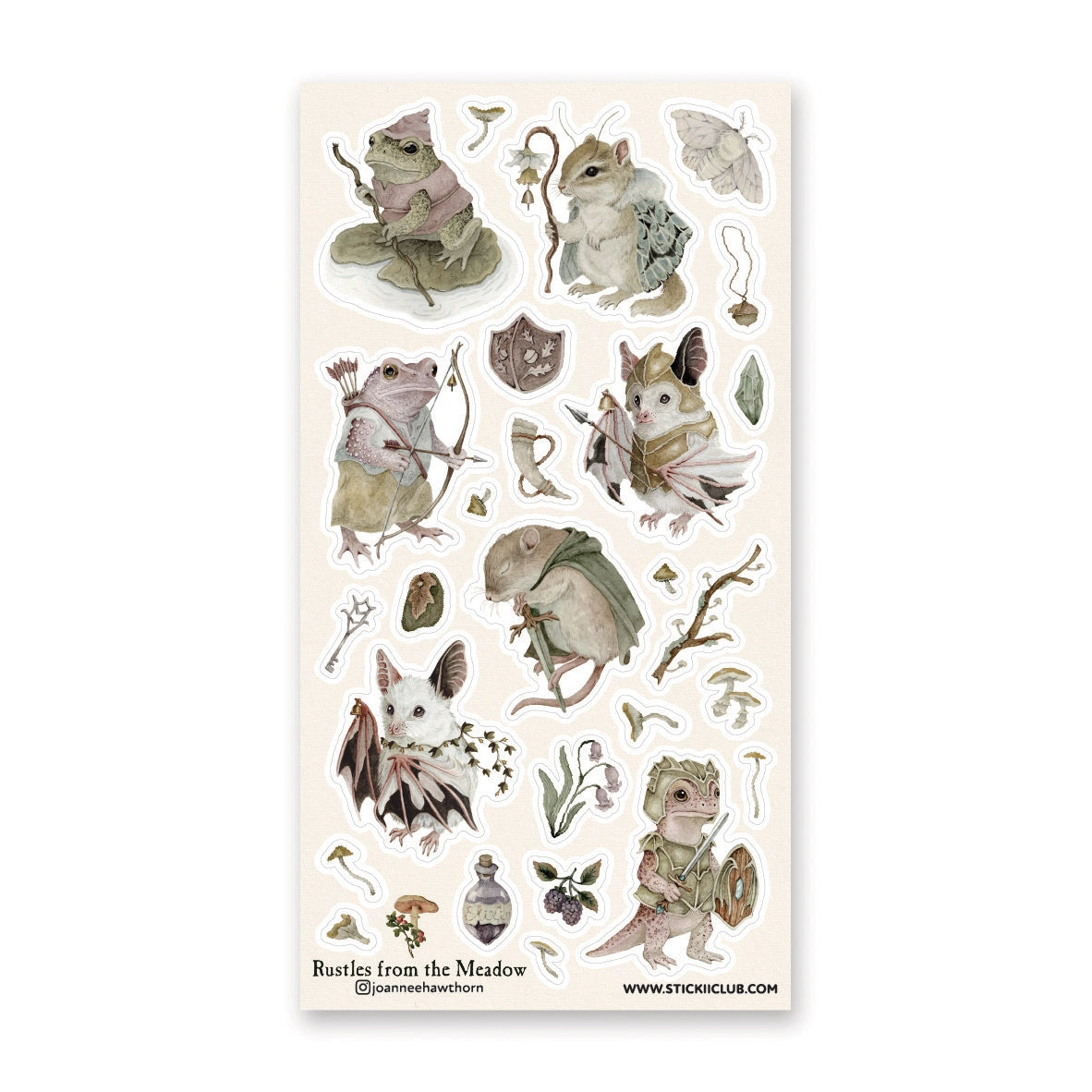 STICKII Sticker Sheet - Warrior Critters
