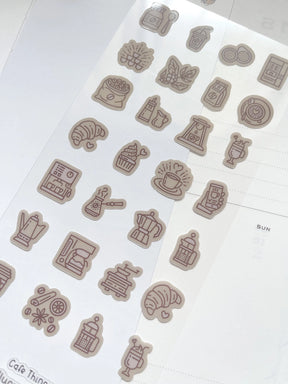 Kuboandlucy Stationery Co. - Cafe Things Sticker Sheet