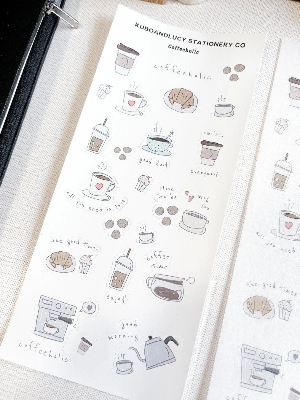 Kuboandlucy Stationery Co. - Coffeeholic Sticker Sheet