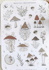 Leelajournals Magical Mushrooms Sticker Sheet