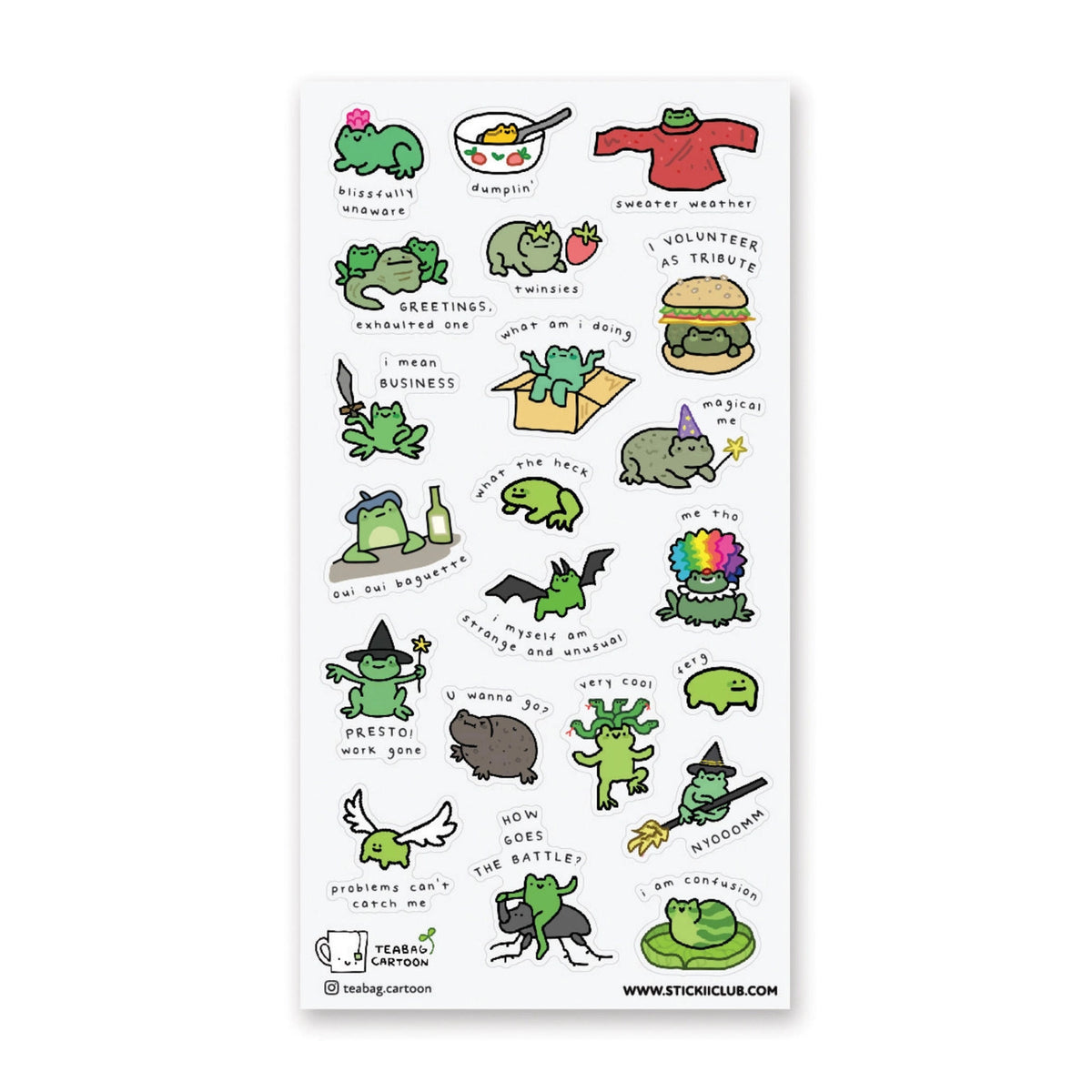 STICKII Sticker Sheet -  What Are Frogs? #1