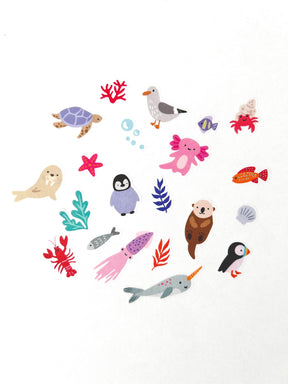 Girl of All Work - Ocean Jumble Washi Stickers