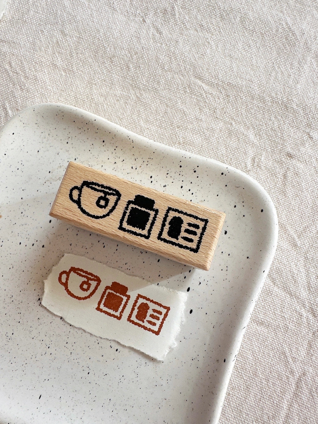 Bloom Paper Studio - Cozy Ink Sesh Wooden Stamp