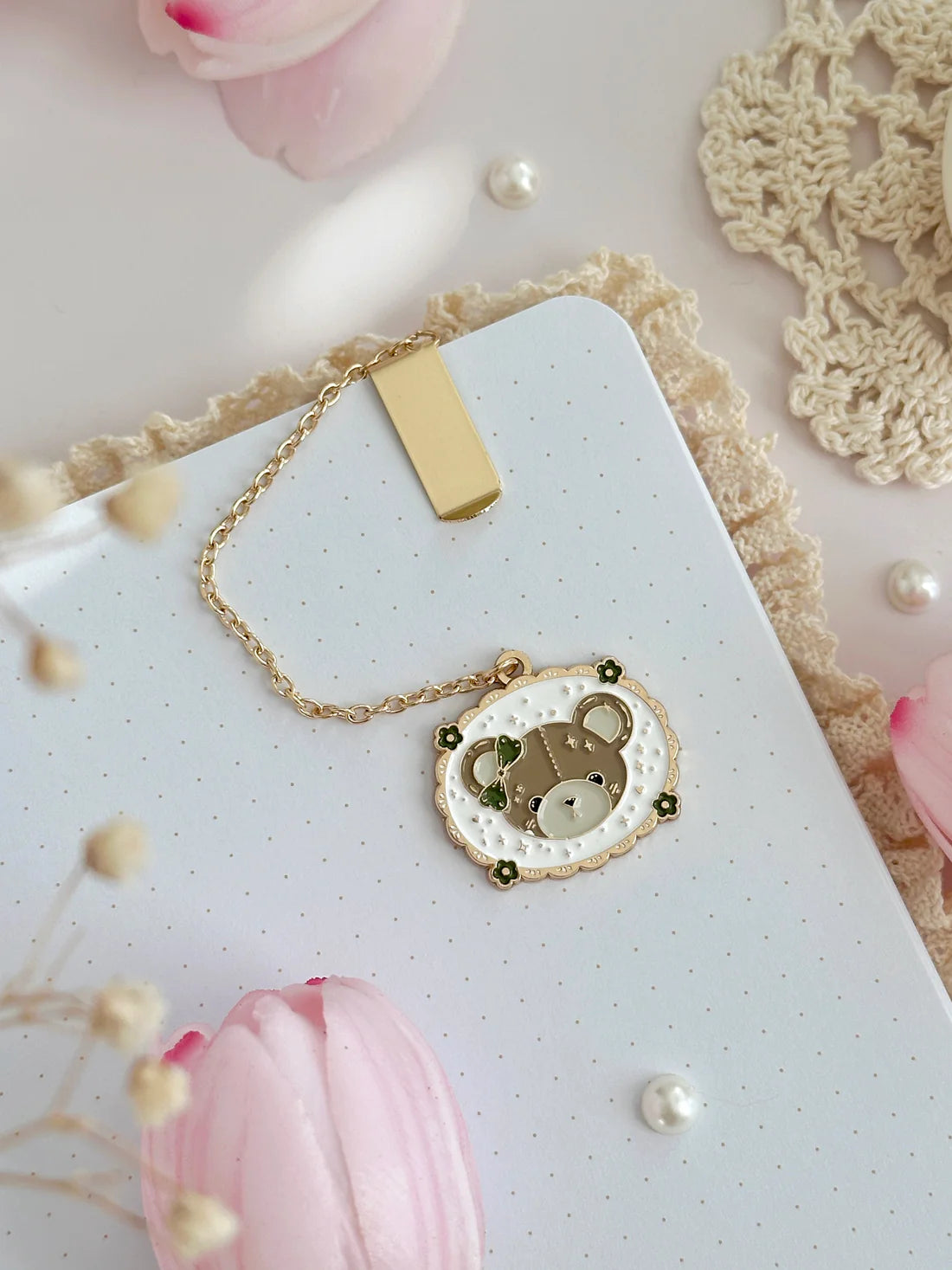 Leelajournals - Enamel Bookmark Pendant