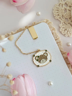 Leelajournals - Enamel Bookmark Pendant