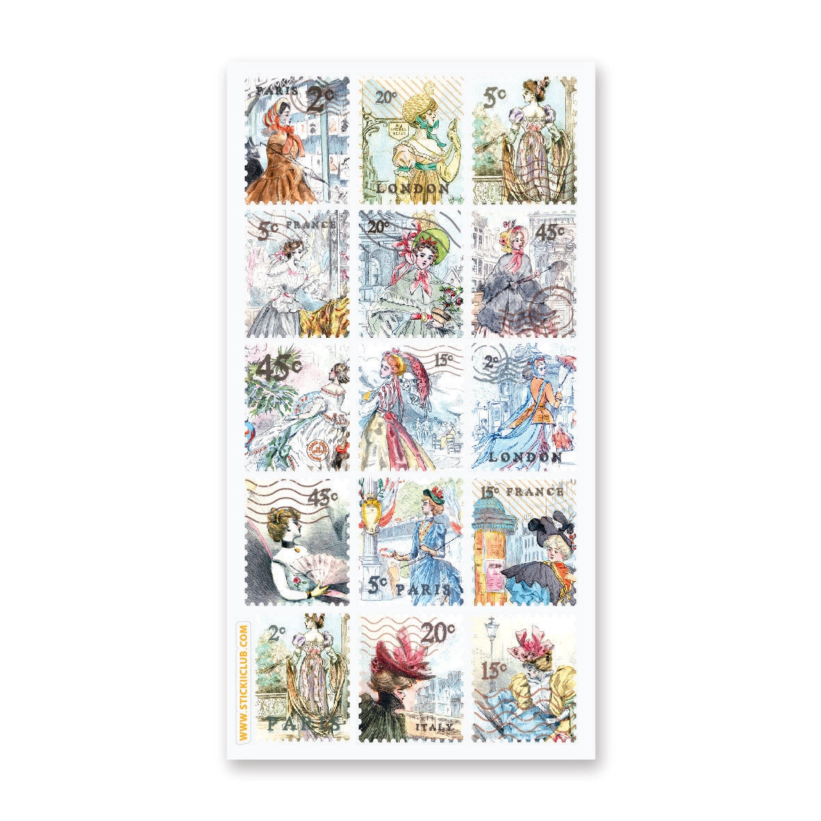 STICKII Sticker Sheet - Fashion Stamps