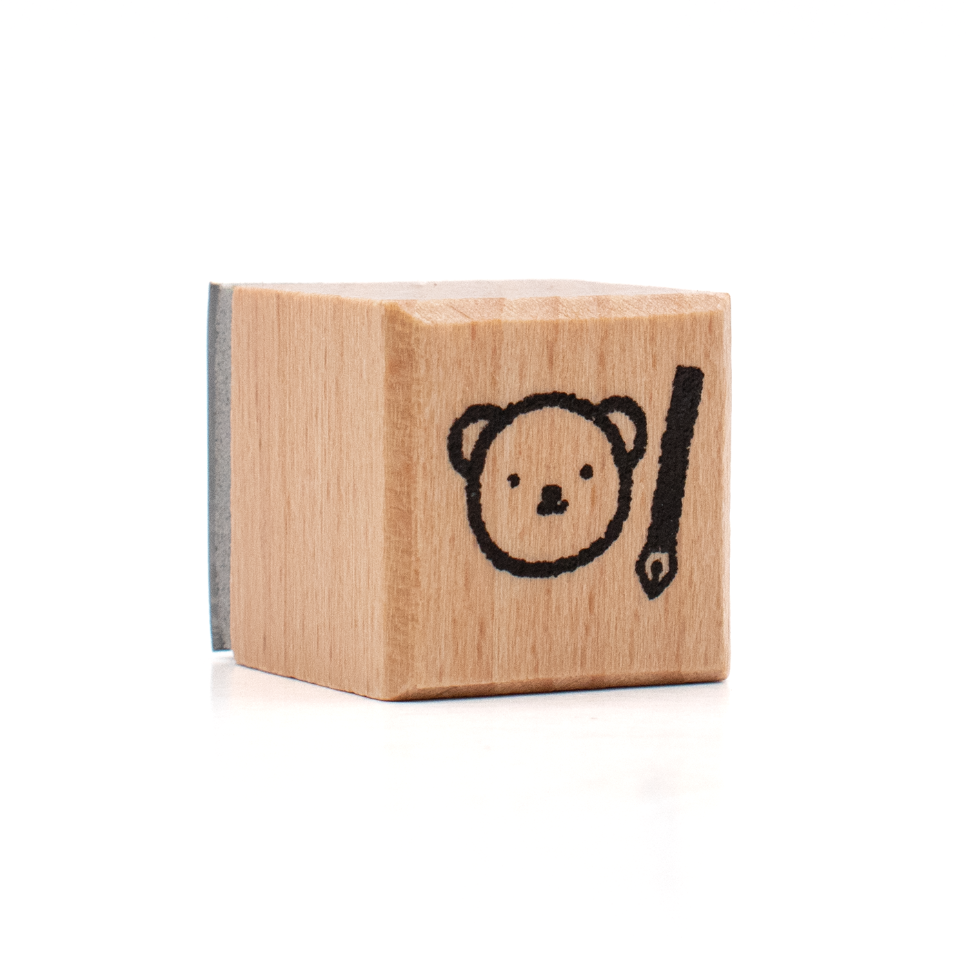 Bloom Paper Studio - Bear & Pen Wooden Stamp