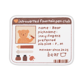 Bloom Paper Studio - Sticker - Introverted Fountain Pen Club ID