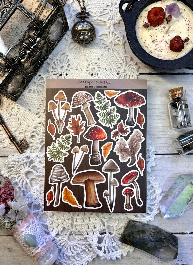 AM Paper & Art Co. - Maryann's Mushrooms Stickers