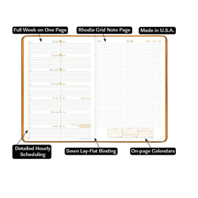 Rhodia 2025 WebPlanner Weekly Notebook 6 x 9"