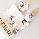 Calliope Pencil Factory - Washi tape - 25mm - Stationery Kitties Wide Washi Tape