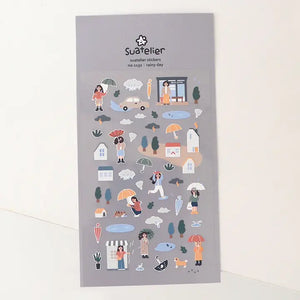 Suatelier Design - Sticker Sheet - Rainy Day