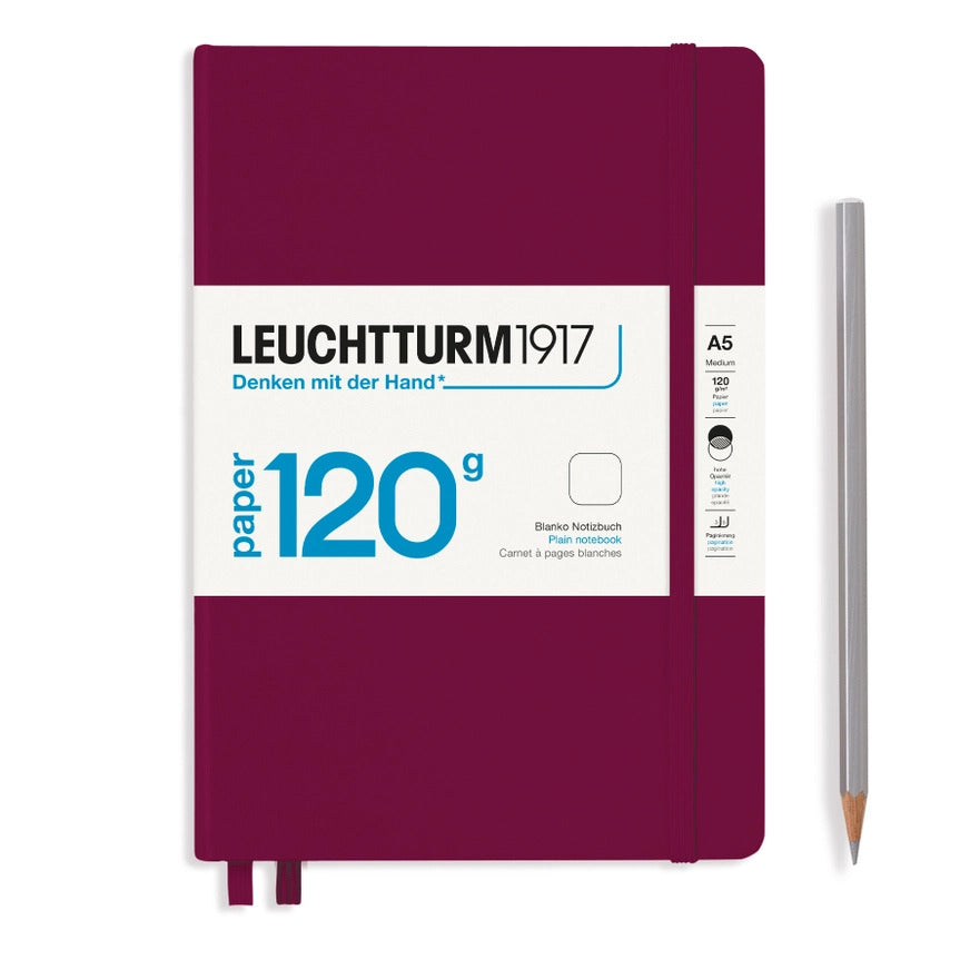 Leuchtturm A5 Medium Plain Notebook - Port Red