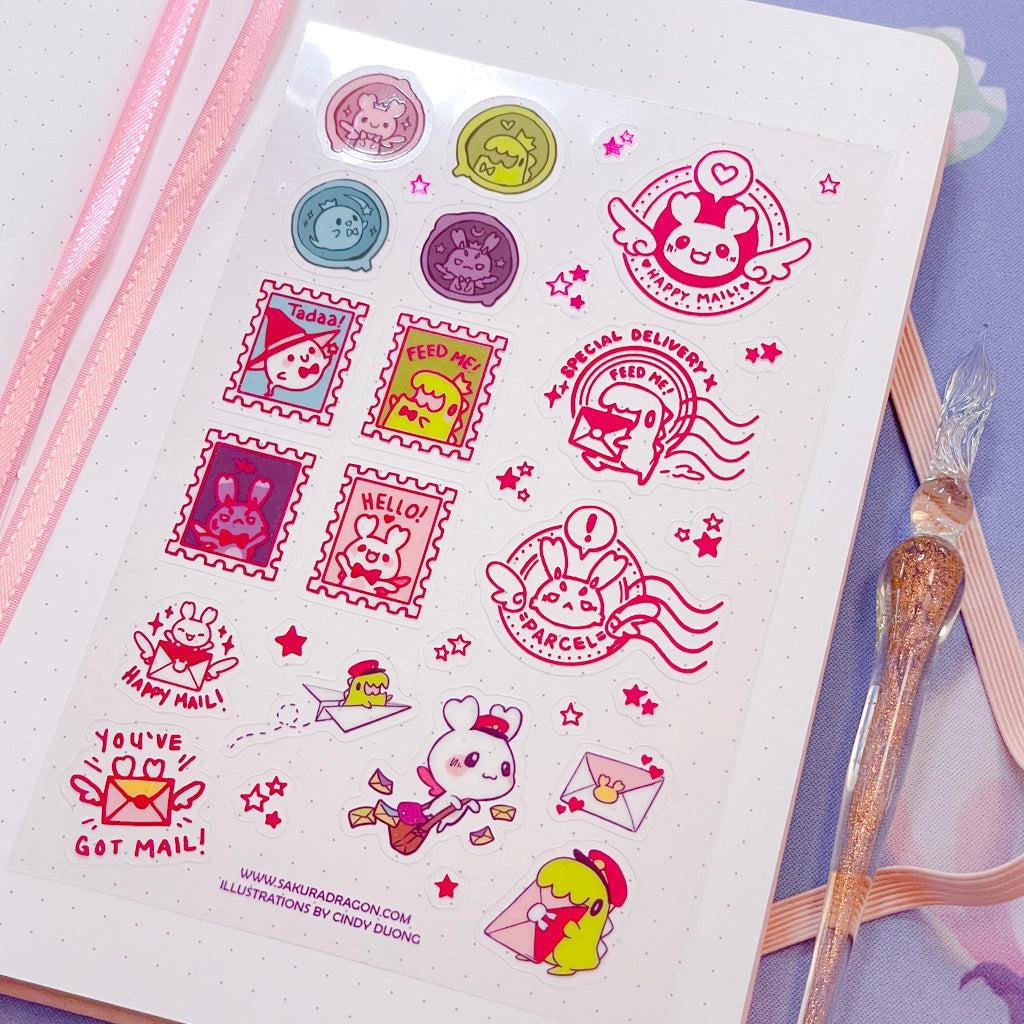 Sakuradragon - Tiny RPG Mail Clear Sticker Sheet