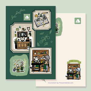 Thousand Skies - Postcard - A Day in Stationery Store