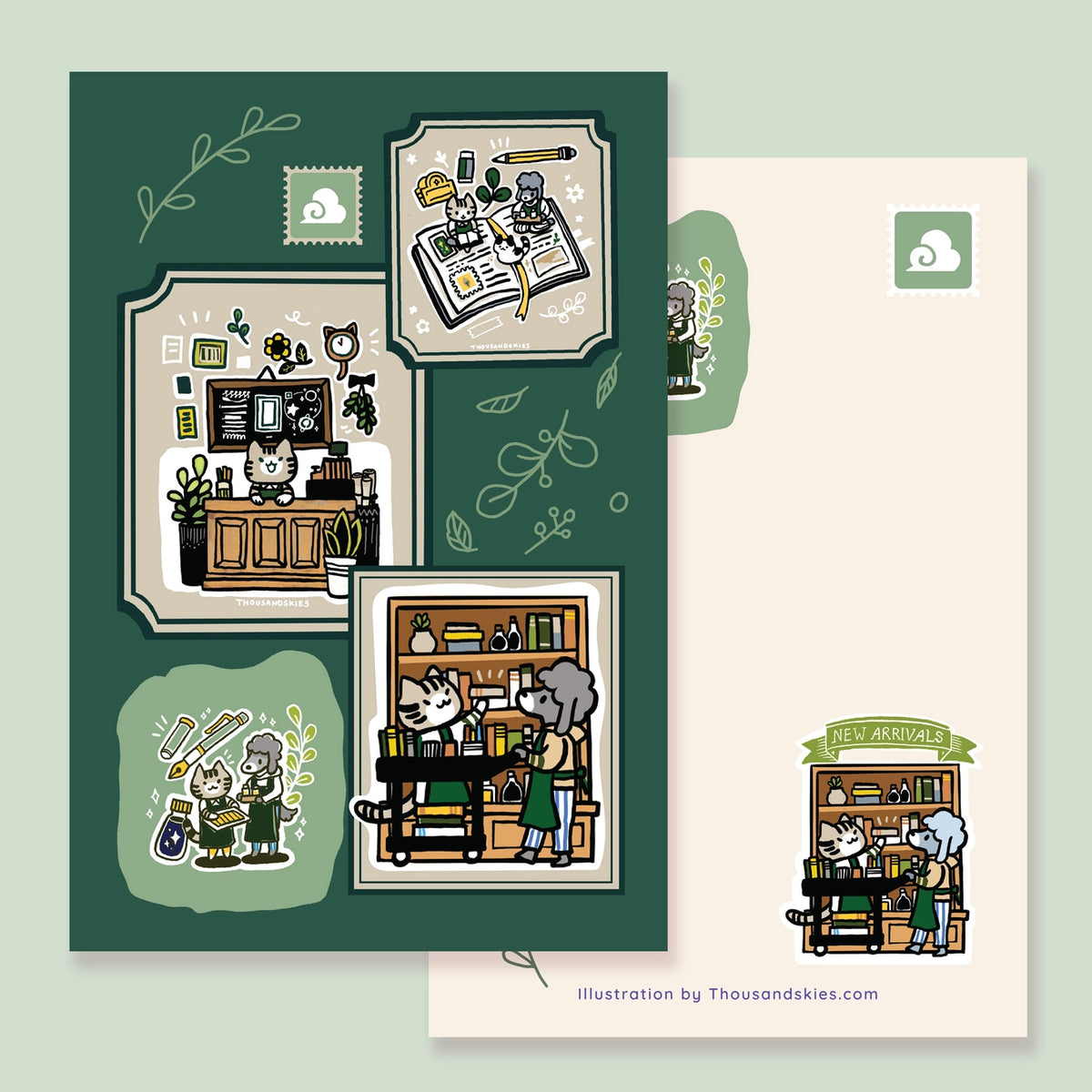 Thousand Skies - Postcard - A Day in Stationery Store
