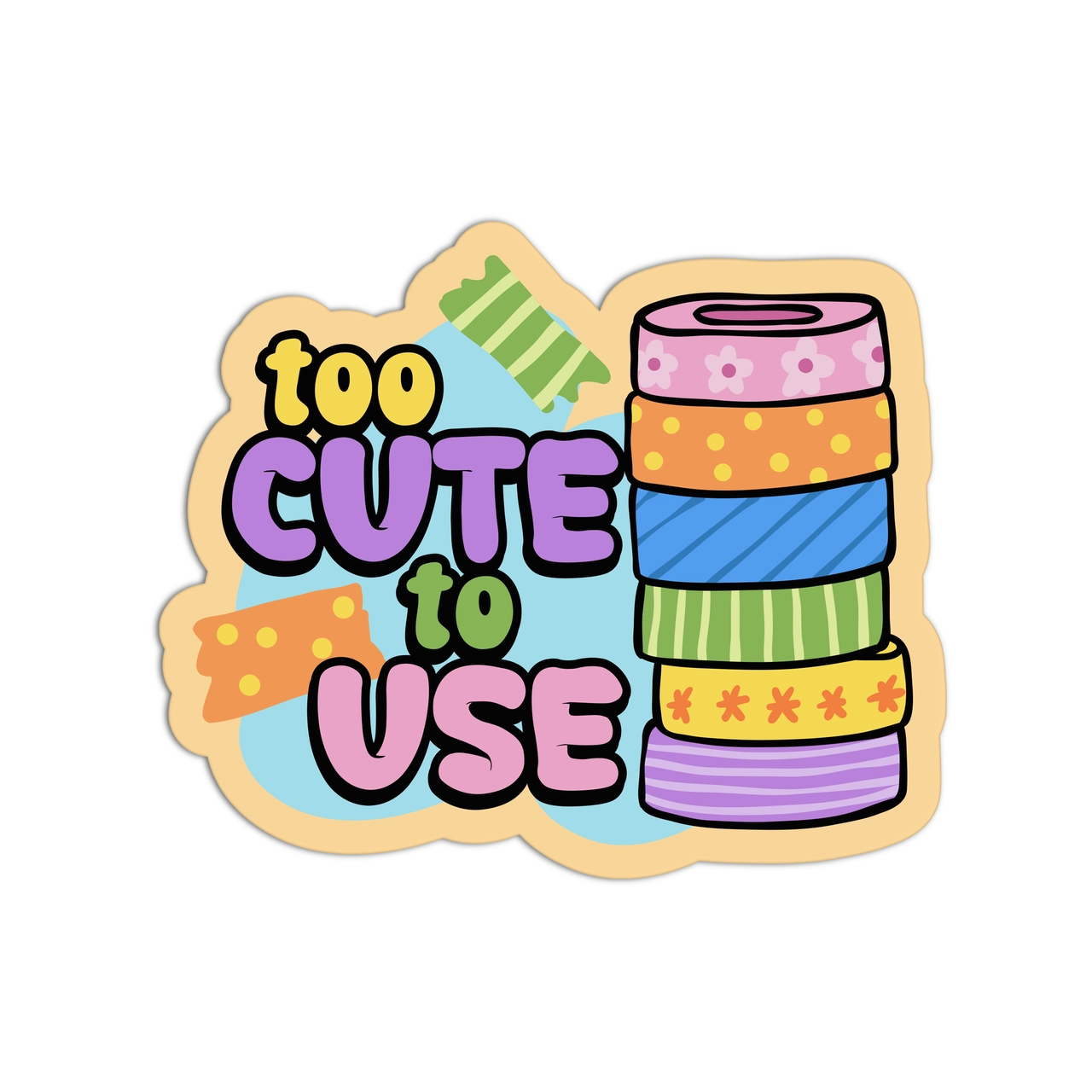 Girls Printing House - Vinyl Sticker - Too Cute to Use