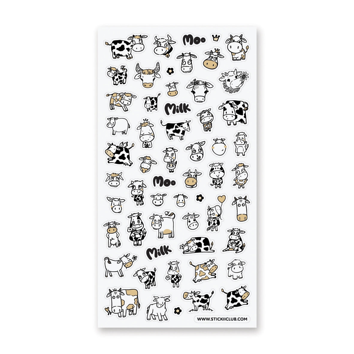 STICKII Sticker Sheet - Daily Cows